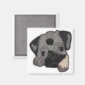 MOPS PUPPY DOG MAGNET (Vorderseite/Rückseite)