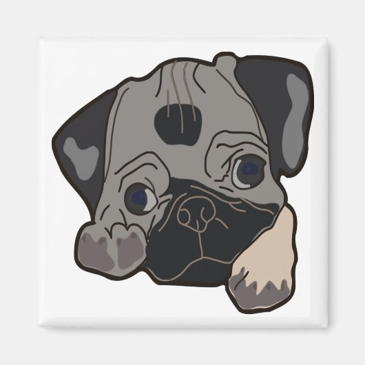 MOPS PUPPY DOG MAGNET (Vorne)