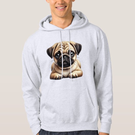 Mops Puppy Hoodie (Vorderseite)
