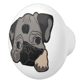 MOPS PUPPY KERAMIKKNAUF (Rechts)