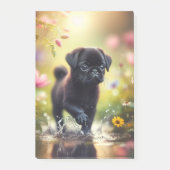 Mops-Puppy-Post-it®-Hinweise Post-it Klebezettel (Vorderseite)