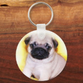 Mops Puppy Schlüsselanhänger (Vorderseite)