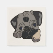 MOPS PUPPY SERVIETTE (Vorderseite)