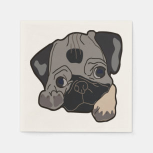 MOPS PUPPY SERVIETTE