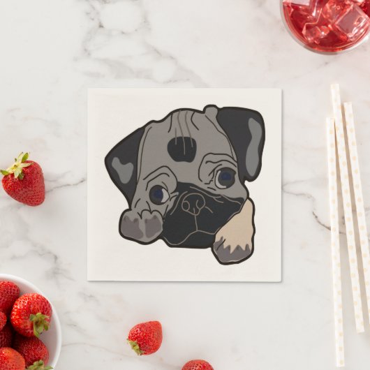 MOPS PUPPY SERVIETTE (Beispiel)