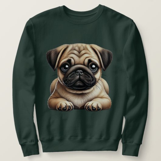 Mops Puppy Sweatshirt (Design vorne)