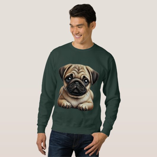Mops Puppy Sweatshirt (Vorne ganz)