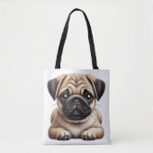 Mops Puppy Tasche (Vorderseite)