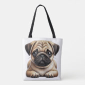 Mops Puppy Tasche (Rückseite)