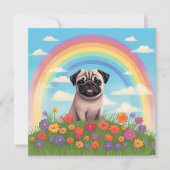 Mops Rainbow Bridge Benutzerdefiniertes Dog Name B (Vorderseite)