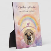 Mops Rainbow Bridge Gedenkstätte Plaque Wasserfarb Fotoplatte (Seite)