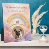 Mops Rainbow Bridge Gedenkstätte Plaque Wasserfarb Fotoplatte (Seite)
