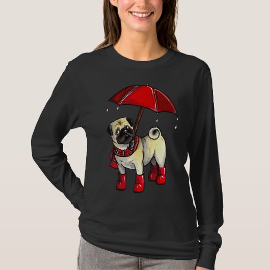Mops Rainy Day Classic T - Shirt 605 (Vorderseite)
