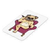 Mops Rauchen Zigar | Echt Cooler Mops Hund Magnet (Linke Seite)