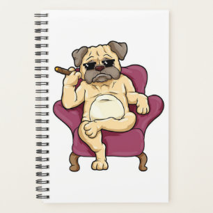 Mops Rauchen Zigar Echt Cooler Mops Hund Planer