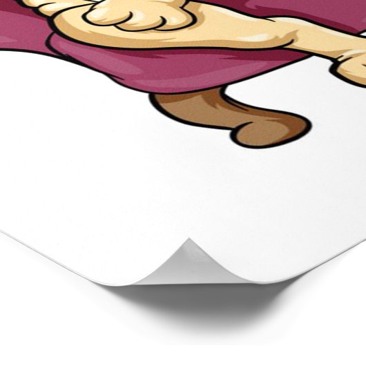 Mops Rauchen Zigar | Echt Cooler Mops Hund Poster (Ecke)