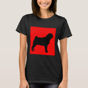 Mops Red Background Classic T - Shirt 699