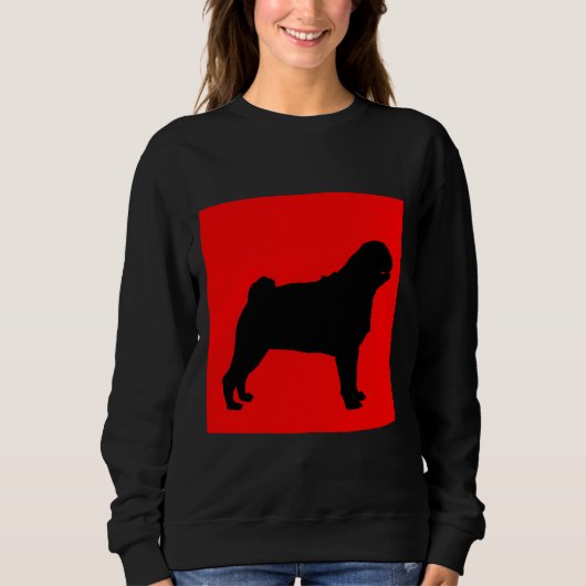 Mops Red Background Classic T - Shirt 699 (Vorderseite)