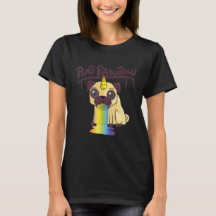 Mops Regenbogen Mopsicorn für Mops & Einhorn T-Shirt