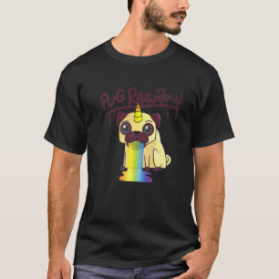 Mops Regenbogen Mopsicorn für Mops & Einhorn T-Shirt