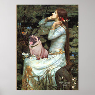 Mops (Rehkitz 2) - Ophelia sitzend Poster
