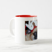 Mops-Ren-Tasse Zweifarbige Tasse (Vorderseite Links)