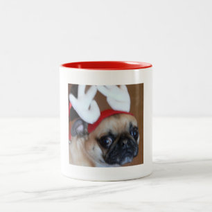 Mops-Ren-Tasse Zweifarbige Tasse