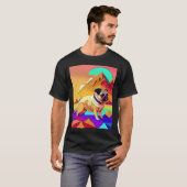 Mops Retro Landschaft 2 T-Shirt (Vorne ganz)