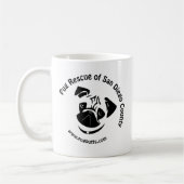 Mops-Rettung von San Diego County Logo Kaffeetasse (Links)