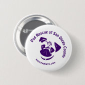 Mops-Rettungs-Logo lila Button (Vorne & Hinten)