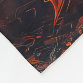 Mops Riding Motorrad Halloween Beängstigend Fleecedecke (Ecke)