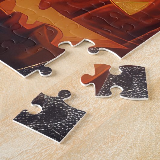 Mops Riding Motorrad Halloween Beängstigend Puzzle (Seite)