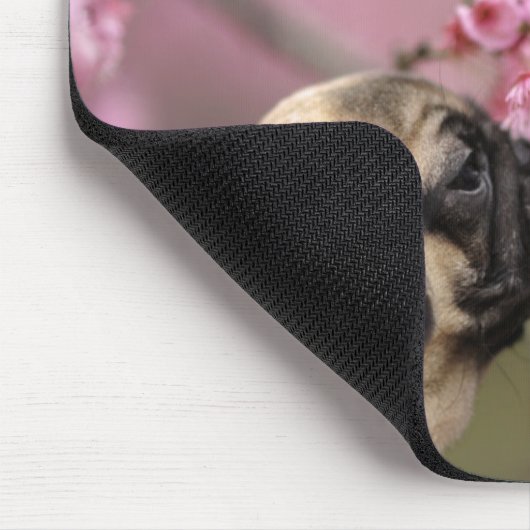 Mops riecht nach Kirschblüten Mousepad (Ecke)