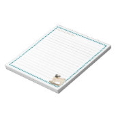 Mops Rose Personalisiert ausgekleidet Notizblock (Rotiert)