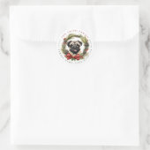 Mops-Round-Stickers Runder Aufkleber (Tasche)