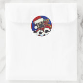 Mops Runder Aufkleber (Tasche)