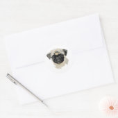 Mops Runder Aufkleber (Umschlag)