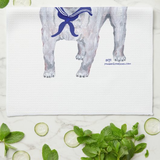 Mops Sailor Küchentuch (Gefaltet)