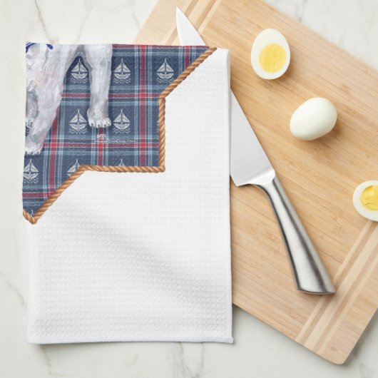 Mops Sailor Küchentuch (Viertel Falte)