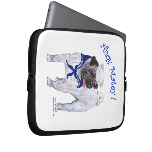 Mops Sailor Laptopschutzhülle (Vorne Rechts)