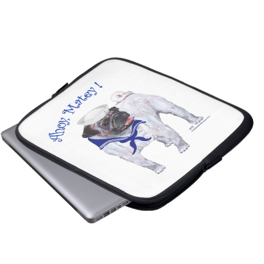 Mops Sailor Laptopschutzhülle (Vorne Knopf)