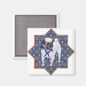 Mops Sailor Magnet (Vorderseite/Rückseite)