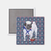 Mops Sailor Magnet (Vorderseite/Rückseite)