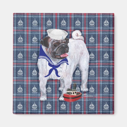 Mops Sailor Magnet (Vorne)
