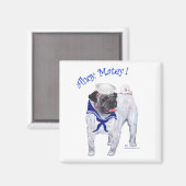 Mops Sailor Magnet (Vorderseite/Rückseite)