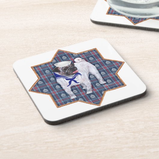 Mops Sailor Untersetzer (Linke Seite)