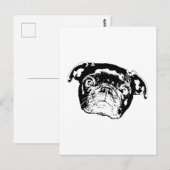 Mops-Saison-Post Postkarte (Vorne/Hinten)