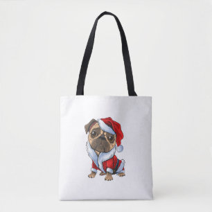 Mops Santa Costume Weihnachten Pajama Niedlicher H Tasche