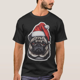 Mops Santa T-Shirt