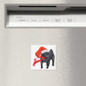 Mops Santa's Helper Magnet (In Situ (Geschirrspüler))